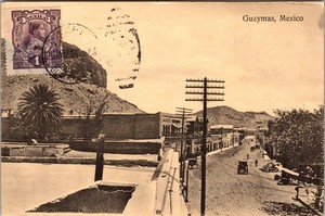 1914 Guaymas Sonora Mexico Panoramic View PPC Postcard Cover to Cannes France