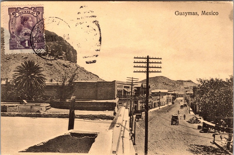 1914 Guaymas Sonora Mexico Panoramic View PPC Postcard Cover to Cannes France