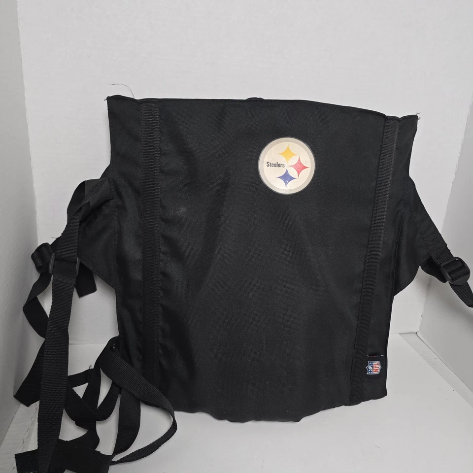 Cojín/respaldo blanqueador asiento de estadio portátil Coleman Steelers NFL ligero Foto 3 de 4