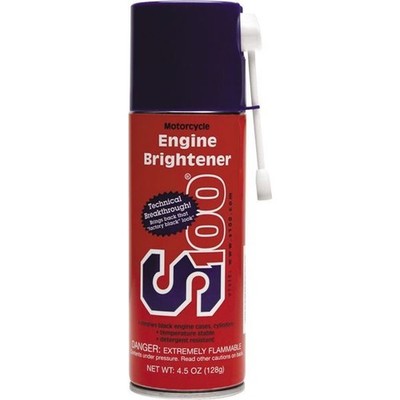 S100 Engine Brightener 19200A, 4.5 oz Spray for Motorcycle Engines