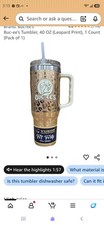 Buc-ees Insulated Travel Mug Leopard Print Yu...