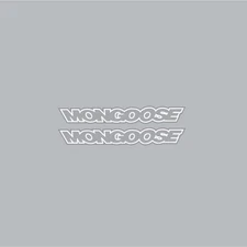 Mongoose - Mid school Crank WHITE decals - old school bmx