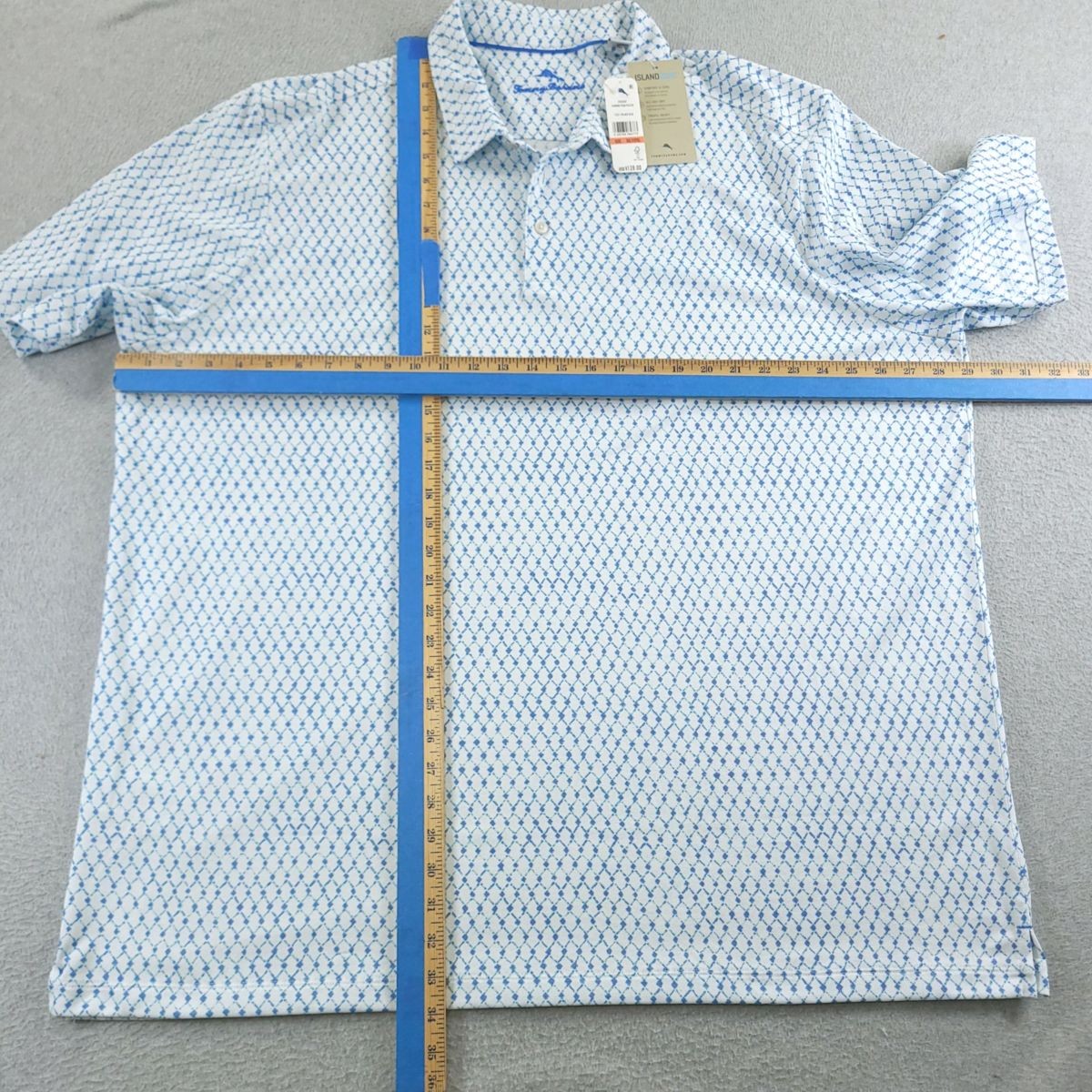 Tommy Bahama Polo Mens 3XL XXXL Tall Palace Blue Diamond Peak IslandZone Shirt thumbnail 7