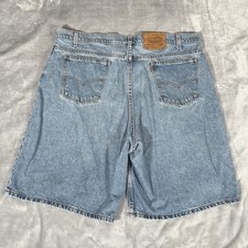 Vintage Levis 550 Relaxed Fit Denim Shorts Mens 42 Fits 40 9  Orange Tab