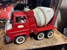Vintage 1960's Tonka Red Cement Mixer Concrete Pressed Steel Truck Gas Turbine
