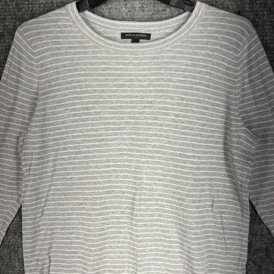 Banana Republic Sweater Womens L Striped Pullover Knit Lightweight minimalist - Image 4 of 4