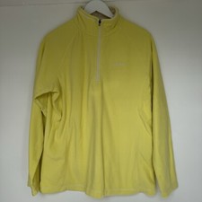 Craghoppers Women  s 1/4 Zip Pullover Fleece Size UK14 Lemon Yellow VGC