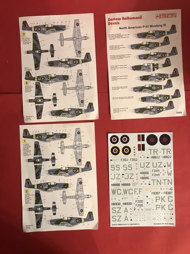 Techmod Decal 32002H, North American P-51 Mustang III, 1:32 scale, 8 variants - Picture 3 of 10