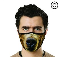 Cool Funny BEAR Cover your face - face mask