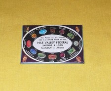 BORSA PUBBLICITARIA VINTAGE CELLULOIDE VALLE DEL NILO RISPARMIO FEDERALE SPECCHIO TASCABILE