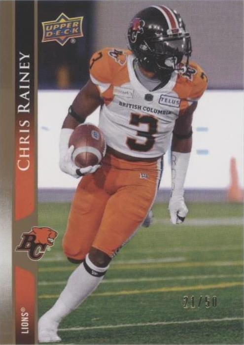 2021 Upper Deck CFL - Chris Rainey #157 Gold /50 for sale online | eBay