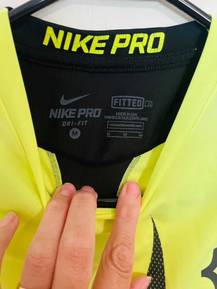 Boy's Nike 'KD Pro Cool' Fitted Compression T-Shirt, Yellow/Black, XS 7 - Image 4 of 4