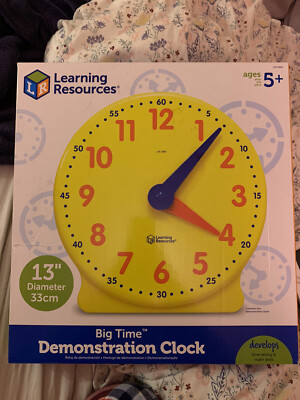 Learning Resources LER2095 Große Zeit Lehr-Demonstrationsuhr 13'' Durchmesser