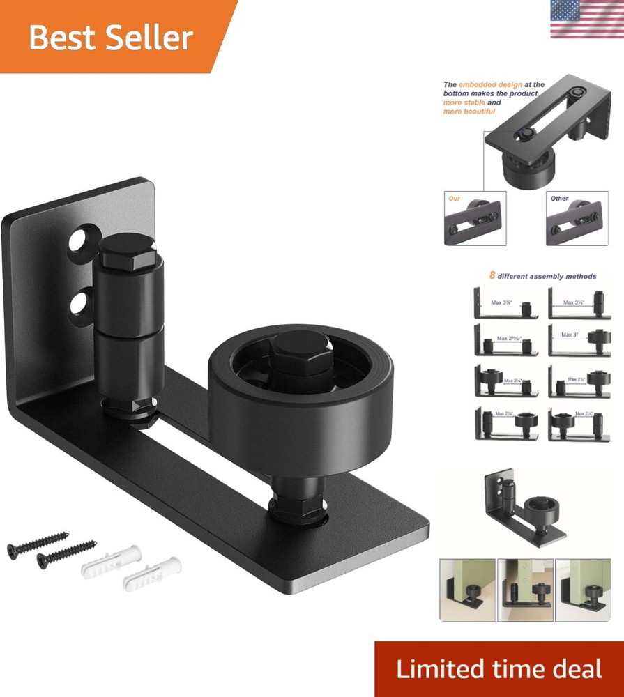Durable Adjustable Roller for Barn Doors - 8 Setup Options and Easy Setup