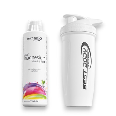 Best Body Nutrition Magnesium Liquid 500ml mit Edelstahl Shaker  49,98 /Liter 