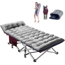 H&ZT Folding Camping Bed Camping Cots Foldable Bed & Mattress Carry Bags