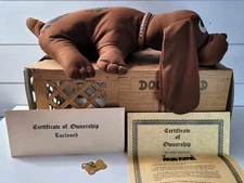 Vintage 1985 Pound Puppies Certificate Box 2nd edition #279/1000 Hand Made GC