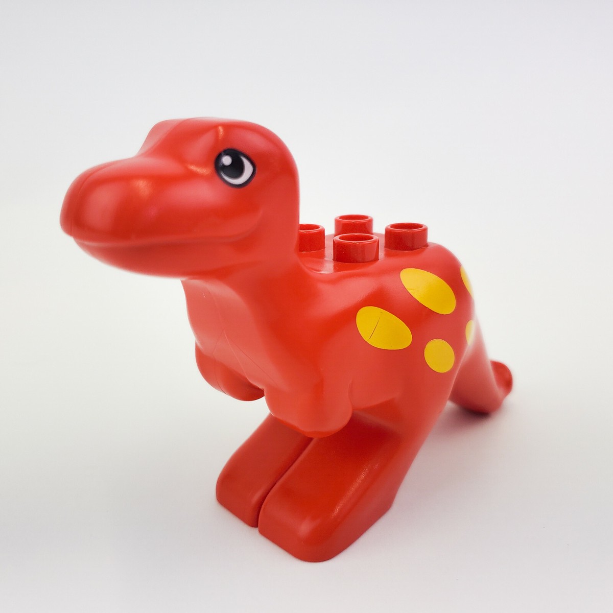 Vintage Lego Duplo DINOSAUR RED Tyrannosaurus Rex Mom Adult with Yellow  Spots
