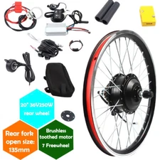 20 inch LED Rear Wheel Motor Hub Electric Bicycle E-Bike Conversion Kit 36V 250W