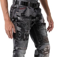 Cipo & Baxx FUSE Mens Jeans Denim Straight Cut camouflage CD859 all Sizes