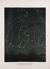 Etienne Trouvelot : "The November Meteors" (1882) - Giclee Fine Art Print