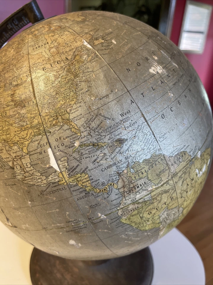 Cram’s 12" Unrivaled Terrestrial Globe; By George F. Cram Co. Ind. PRICE SLASHED - Image 4 of 4