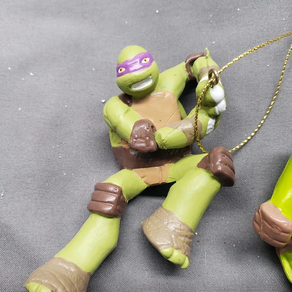 2 Adornos Tortugas Ninja Adolescentes Mutantes Nickelodeon Sin Caja 2014 Foto 2 de 4