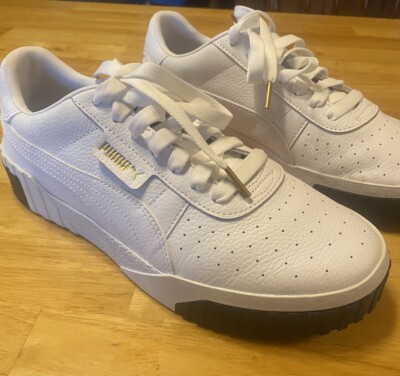 PUMA Womens Mayze Platform Sneakers Shoes Leather size 10.5 tennis shoes white