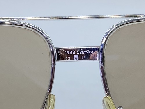 Occhiali Cartier Vendome Louis Platinum 62/14-140 Vintage Sunglasses Lunettes - Foto 9 di 12