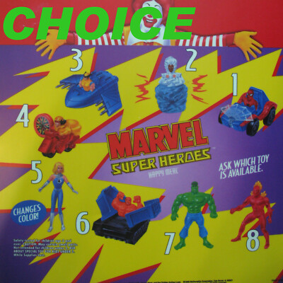 1996 McDonalds - MARVEL SUPER HEROES - *CHOICE* *MIP* | eBay