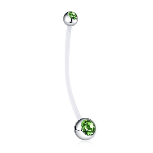 Schwangerschaftspiercing Bauchnabel Piercing Stab Bioplastik Nabelring Schmuck - Picture 3 of 8