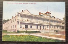 JOHN JACOB ASTOR HOUSE MACKINAC ISLAND MICHIGAN COLOR POSTCARD UNUSED EX COND