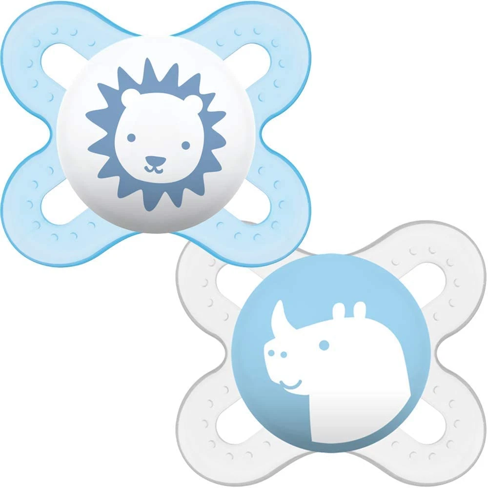 Product Image for MAM Start Soothers 0-2 Months Pack of 2, Baby Soothers with Self Sterilising May