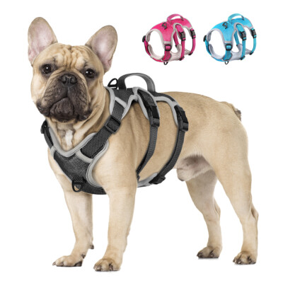 Escape Proof Dog Harness Reflective Vest with Handle Mesh