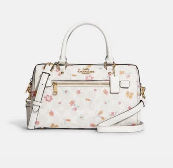 Coach C8615 Rowan Satchel In Signature Canvas With Mystical Floral Print PICK 1