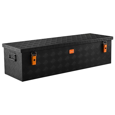 ALUBOX  Schwarz 120 L Riffelblech Alukiste 118x40x31 cm Transportkiste Truckbox