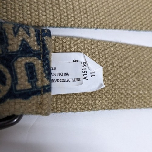Kids D Ring Webbing Belt Beige & Navy - Picture 3 of 6