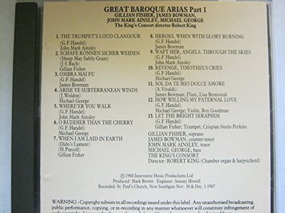 John Mark Ainsley - Great Baroque Arias - John Mark Ainsley CD 3EVG The Cheap