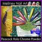 Peacock Holographic Chrome Powder Nail Art Decoration Chameleon Mirror meliney