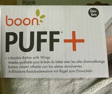 Boon Puff Inflatable Baby Bather with Quick-Dry Microfleece Cover for Newborns