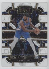 2023-24 Panini Select Concourse White Disco Prizm 48/75 Joel Embiid #4 hs9