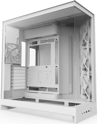 NZXT H9 Flow , Tower-Gehäuse weiß (matt), Tempered Glass x 2