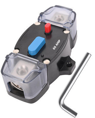 60A Resettable Circuit Breaker - 60 Amp Self Recovery with Manual Reset Button f
