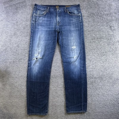 Citizens of Humanity Sid Straight Leg Jeans Mens 36x34 Distressed Made in USA