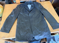 J. Ferrer Black Leather Jacket Men's Size Medium