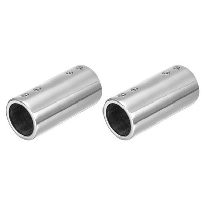 2stk Gerader Rohrverbinder, Edelstahl 2-Wege 70mm, für 22mm OD Handlauf Geländer