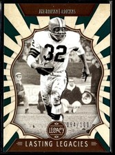 2019 Panini Legacy Jim Brown Lasting Legacies Green #/100 HS
