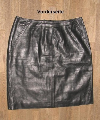 knapp knielanger - TONI GARD - LEDERROCK / Rock schwarz aus Nappaleder in Gr. 36