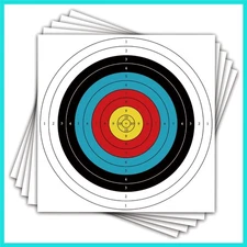 Archery Targets Paper 20pcs Standard Archery Target for Backyard 23.6In 10 Ri...