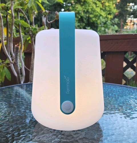 Fermob Rechargeable Lamp Balad H25 Blue 10" Indoor / Outdoor LED Designer READ